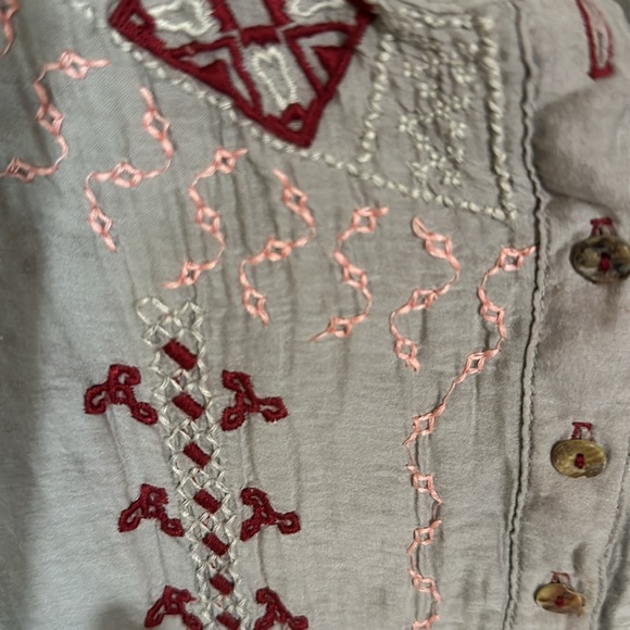 Johnny was M embroidered silk cotton dress - Picture 3 of 5